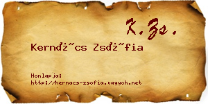 Kernács Zsófia névjegykártya