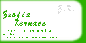 zsofia kernacs business card