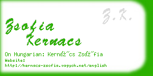 zsofia kernacs business card